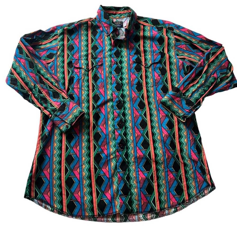 Panhandle Slim Multicolor Geometric Dress Shirt